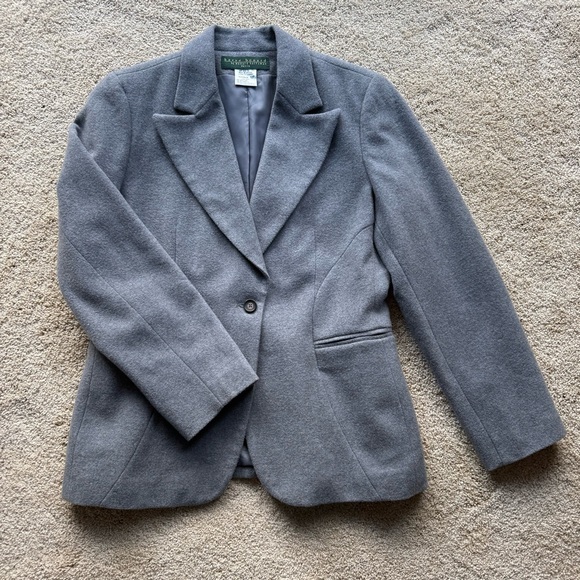 Harve Benard Jackets & Blazers - Harvé Bernard Wool Cashmere Blend Gray Blazer Petite 12P